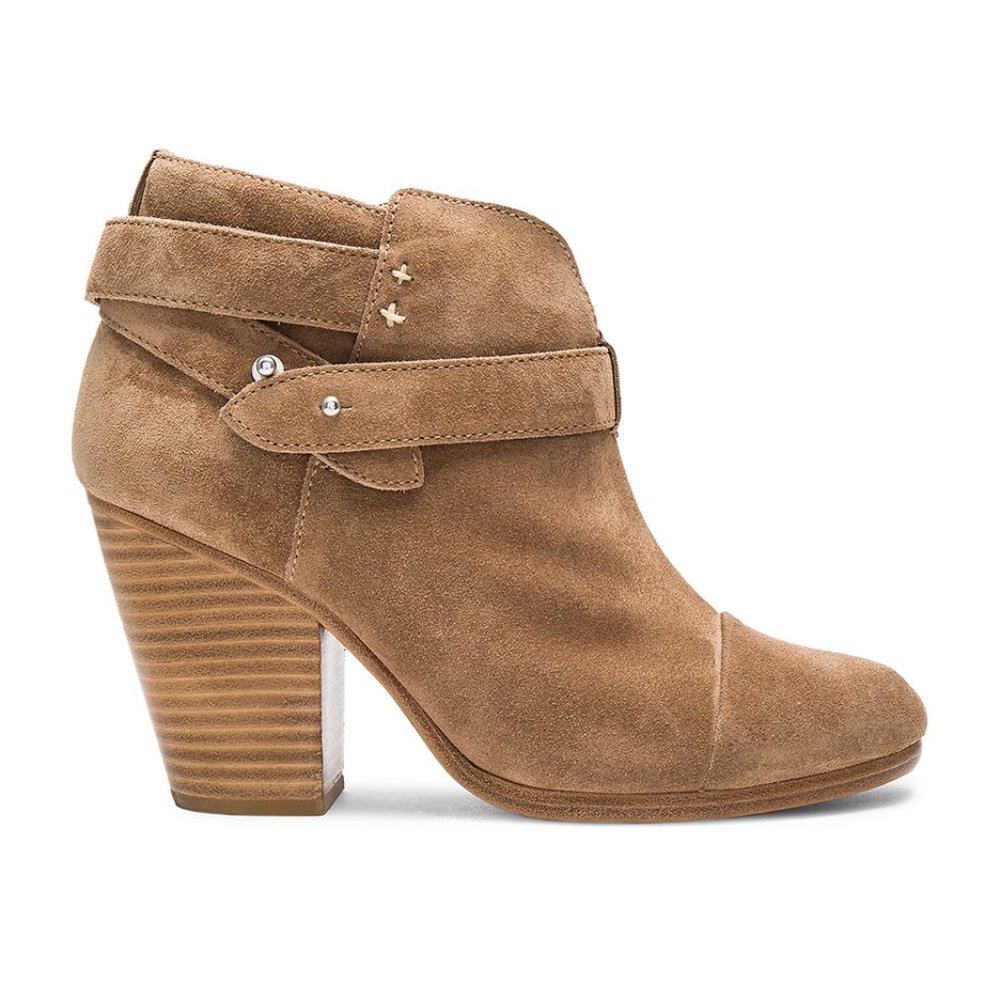 Rag & Bone Harrow Suede Ankle Boots in Camel Suede